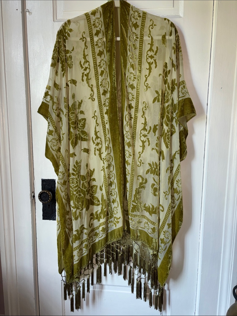 BOHO VELVET BURNOUT KIMONO